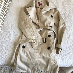 Khaki trench coat